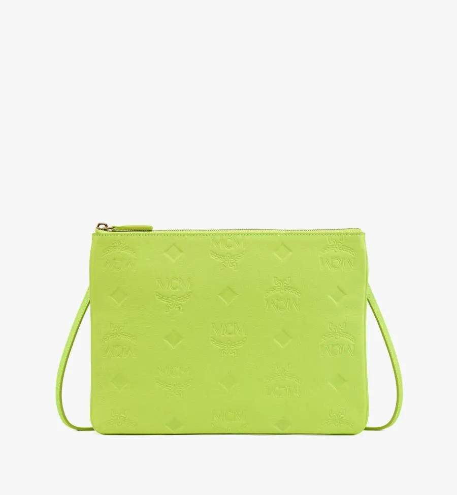 MCM EMBOSSED MONOGRAM NAPPA LEATHER CROSSBODY