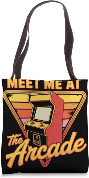 Meet Me At The Arcade Nostalgic Gaming Retro Gamer Tote Bag