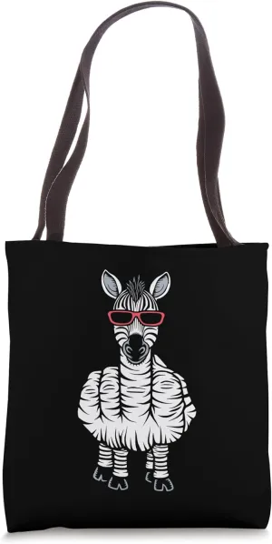 Middle Finger Zebra Funny Rude Inappropriate Antisocial Hand Tote Bag