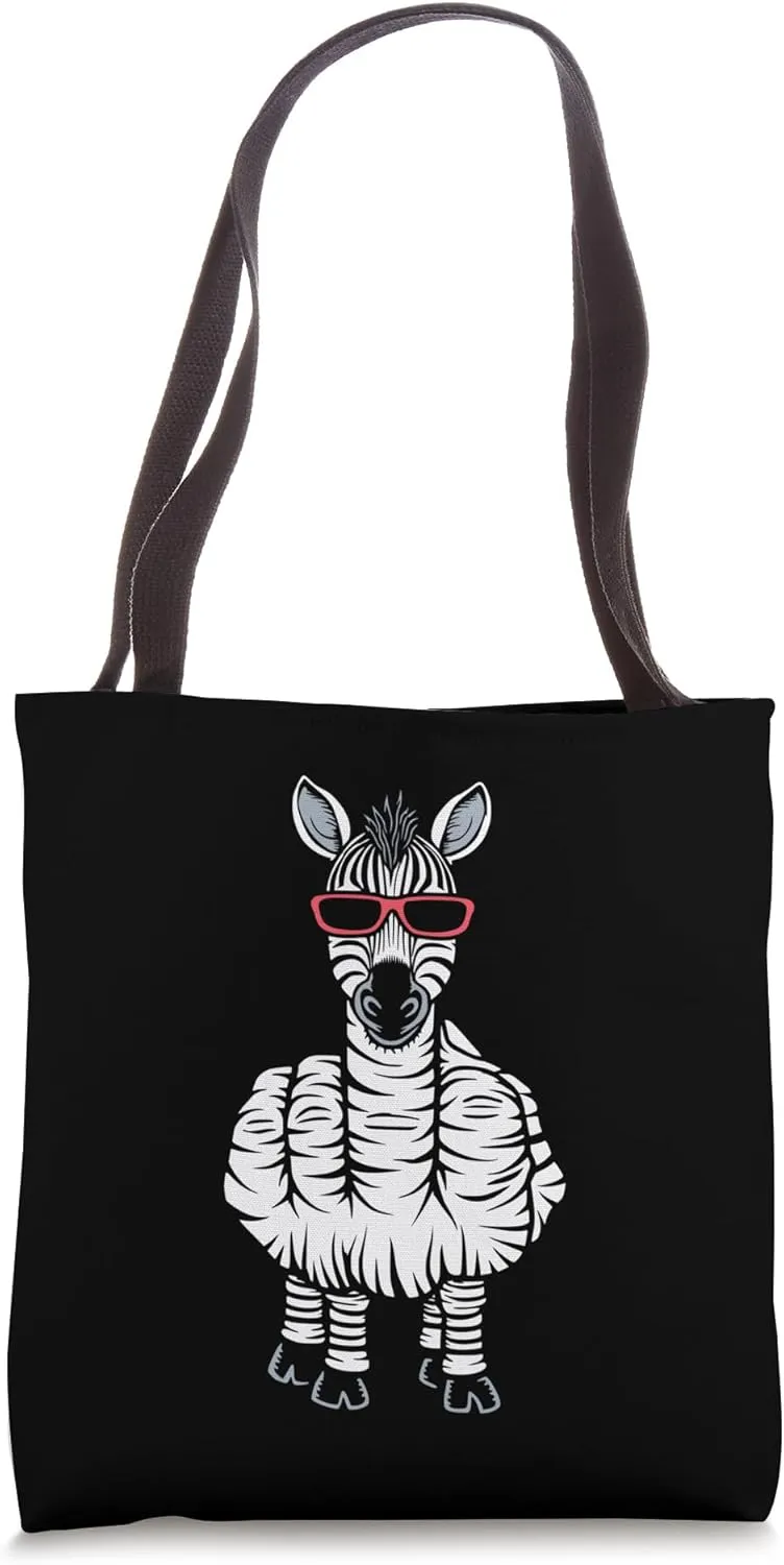 Middle Finger Zebra Funny Rude Inappropriate Antisocial Hand Tote Bag