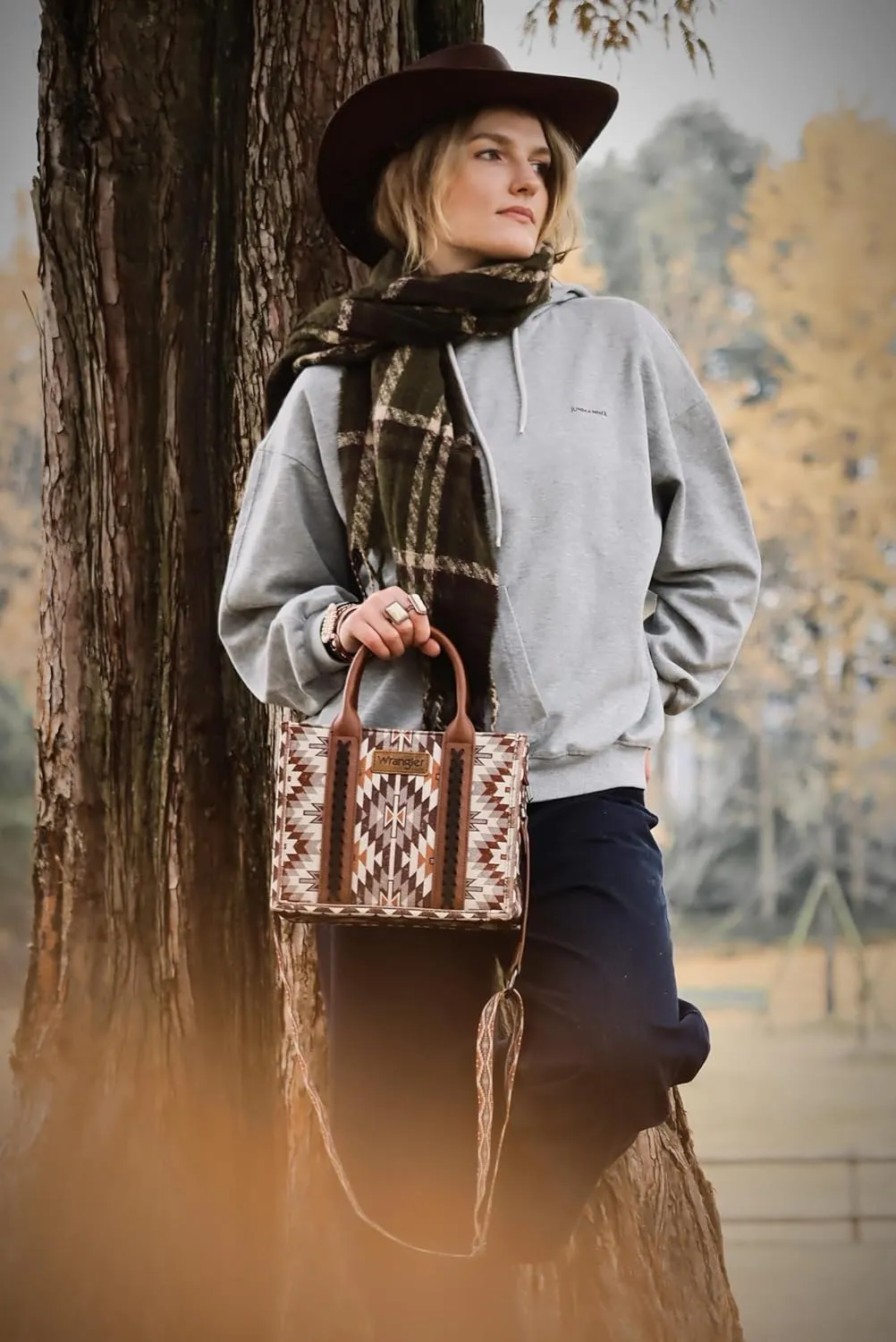 Montana West X Wrangler Tote Bag for Women Boho Aztec Shoulder Purse Top Handle Satchel Handbag