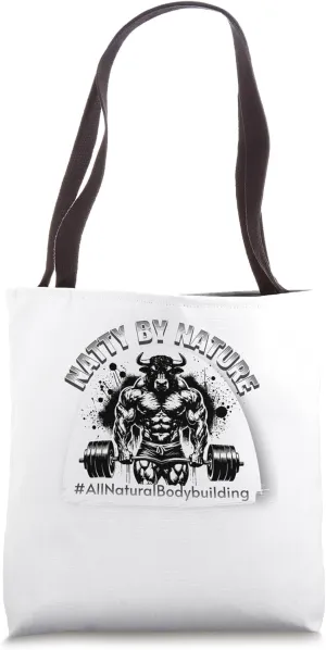Natty by Nature Bodybuilding Bull Tote Bag
