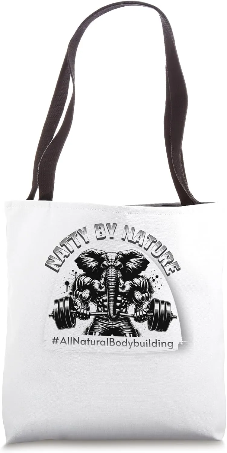 Natty by Nature Bodybuilding Elephant Tote Bag
