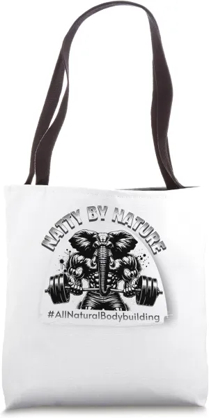 Natty by Nature Bodybuilding Elephant Tote Bag