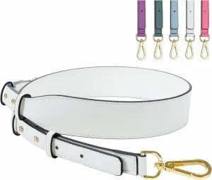 Nefelibata Purse Strap,Leather Purse Straps Replacement Crossbody,Retro Personalized Crossbody Bag Straps with Customized Metal Buckle for Handbag,Shoulder Bags(Lvory White)