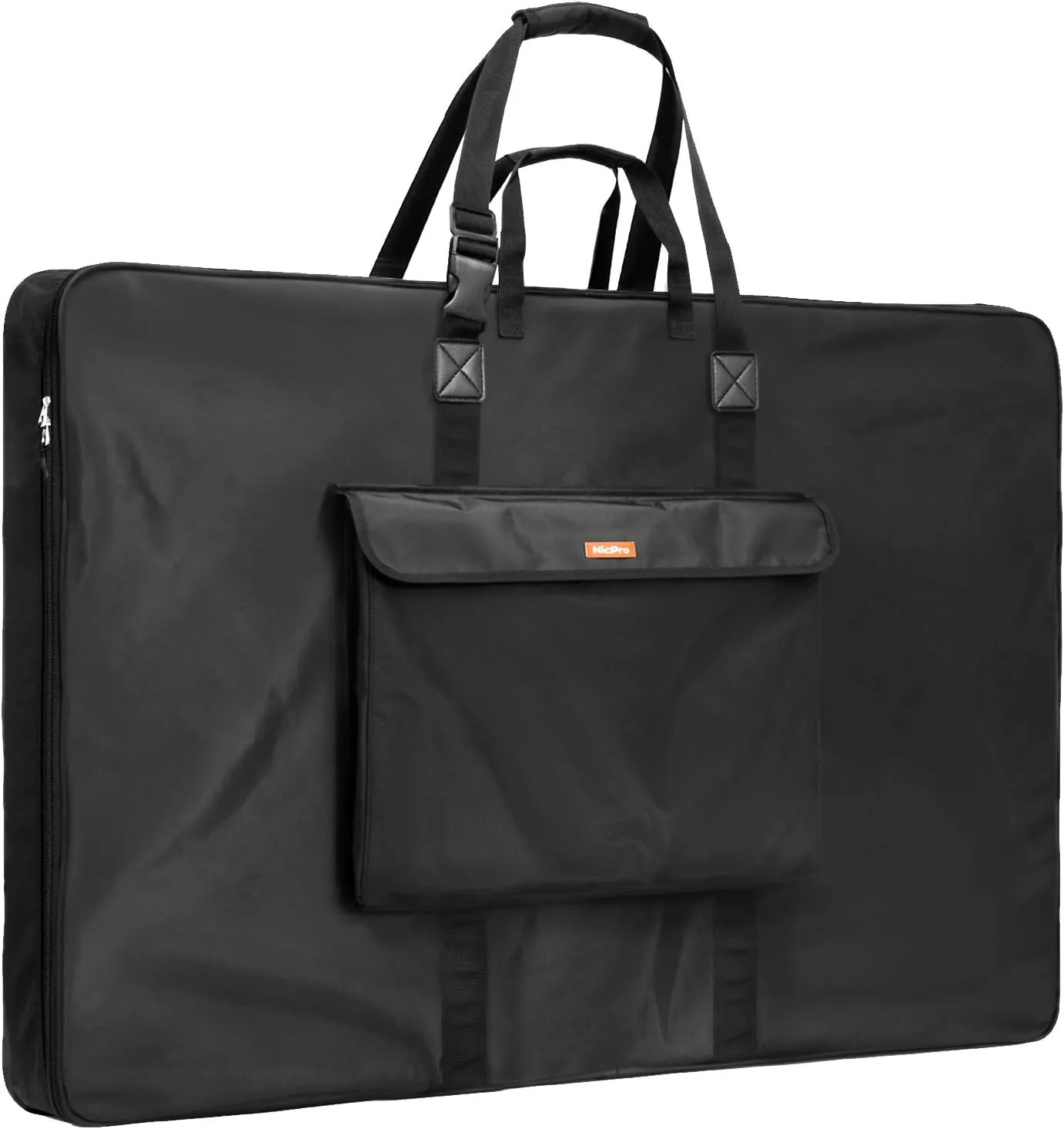 Nicpro Large Art Portfolio Bag 35 x 43 Inches Waterproof Nylon Artist Storage Case with Shoulder Strap, Storage Carrying Bag for Professional Artwork Sketch Drawing Canvas Photography Poster