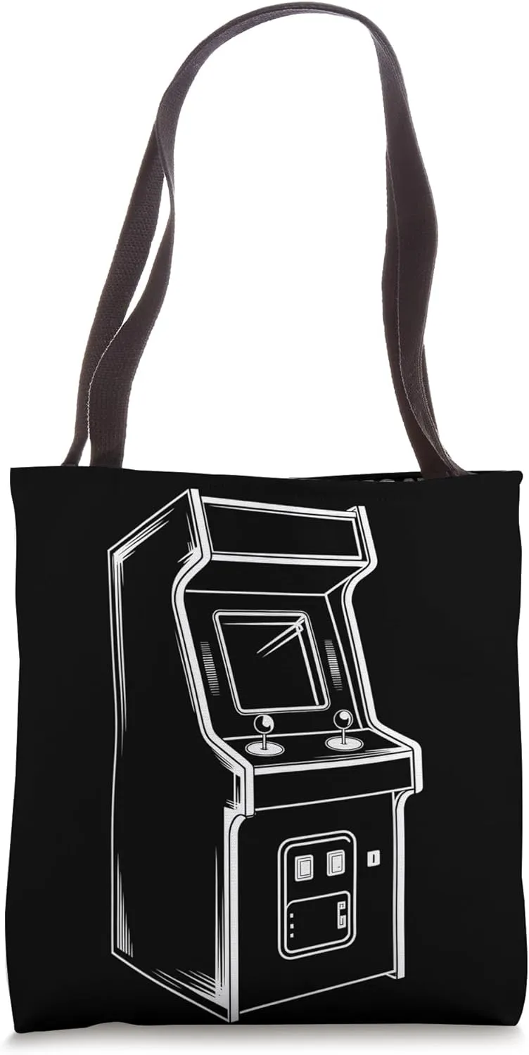 Nostalgic Arcade Gaming Cabinet Retro Gamer Tote Bag