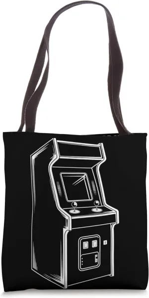 Nostalgic Arcade Gaming Cabinet Retro Gamer Tote Bag