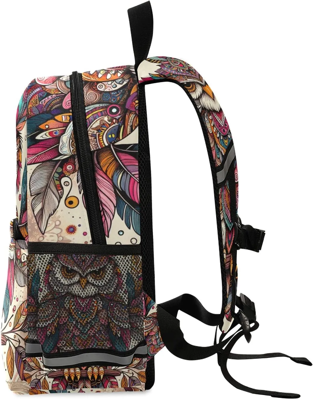ODAWA Boho Owl Ornamental Ethnic Toddler Backpack for Boys Girls Kindergarten Preschool Kids Travel Bag