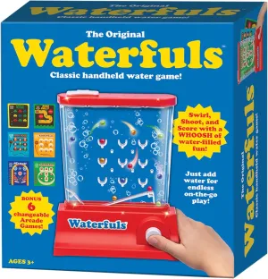 Original Waterfuls Classic Handheld Water Games – Kids Games, Retro Travel Games, Fidget Toys for Kids, Autism Toys, 6 Interchangeable Back Panels, Screen Free Play, Portable, Ages 3 