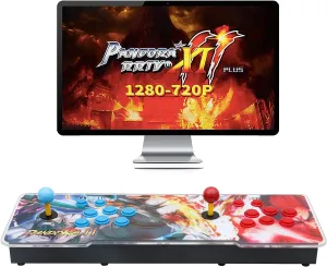 Pandora Treasure 3D Arcade Game Console, 30000 Classic & 3D Games, 4 Players Online, 1280X720 HD, Black