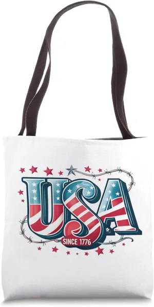 Patriotic USA Since 1776 Stars - American Flag Tote Bag
