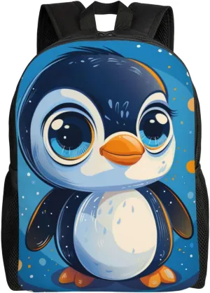 Penguin Cute Backpack Waterproof Anti Theft Durable Light Laptop Bag Backpacks For Women Men Travel Gym Backpack