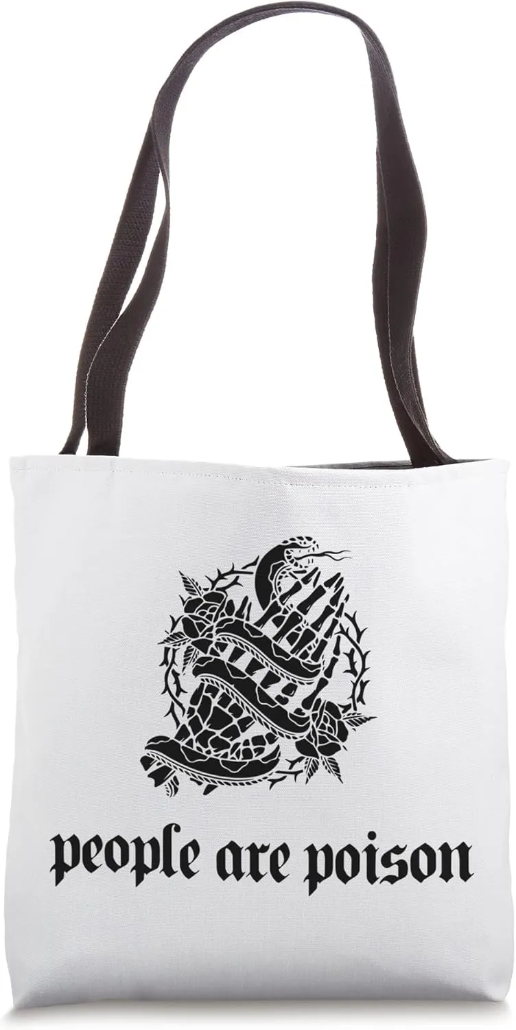 People are poison Aesthetic snake knife Pastel Goth Edgy Tote Bag