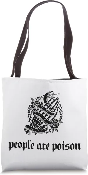 People are poison Aesthetic snake knife Pastel Goth Edgy Tote Bag