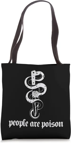 People are poison Aesthetic snake knife Pastel Goth Edgy Tote Bag