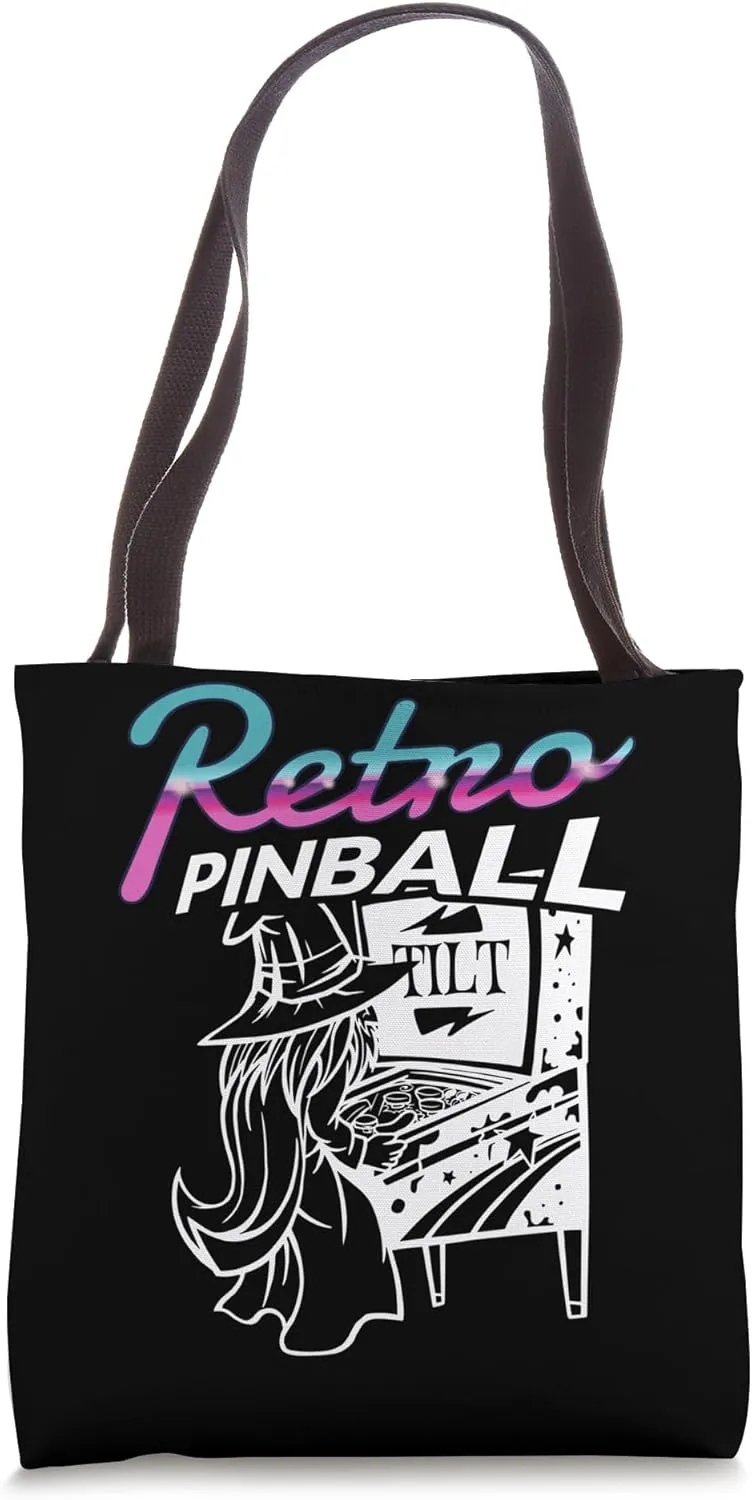 Pinball Retro Arcade Flipper Wizard Tote Bag