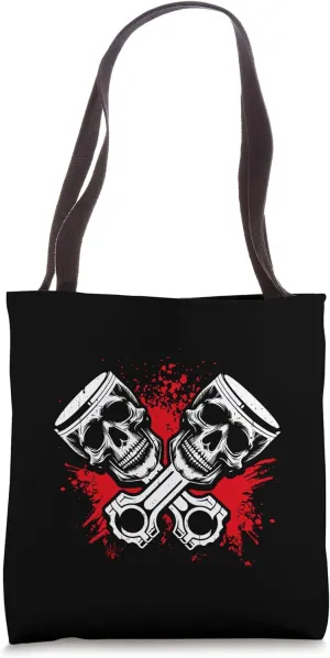 Piston Skulls Tote Bag