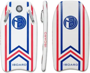 Portable Inflatable Bodyboard 42 Inch Body Board with SUP Technology Solid and Stable Platform and Buoyancy for Adult or Teen