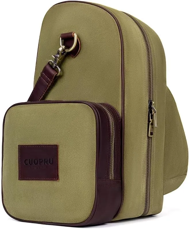 Premium Leather Handmade Matera Multi-function Maillard Style Travel Tote Bag for Yerba Mate Kit with 3 Pockets Backpack