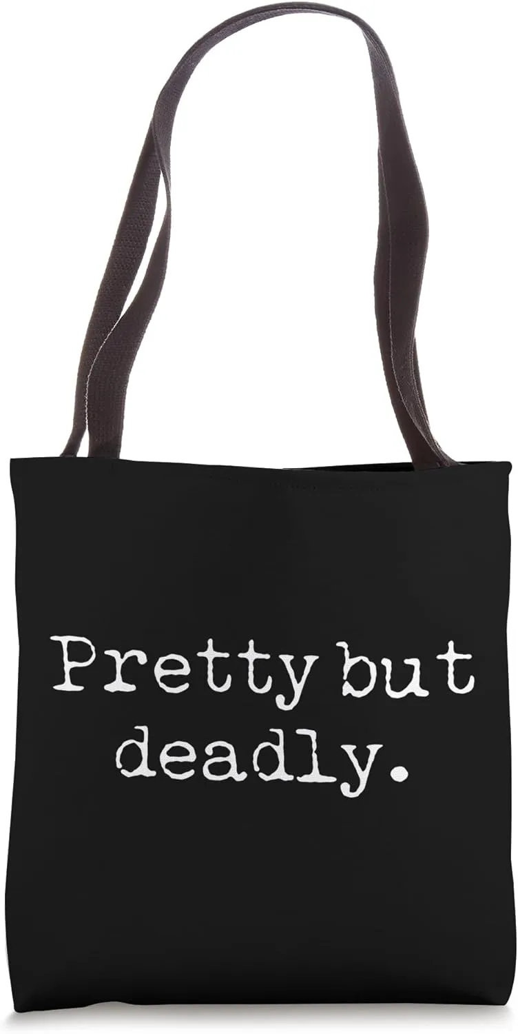 Pretty but deadly Aesthetic E-Girl E-Boy Sad Pastel Goth Tote Bag