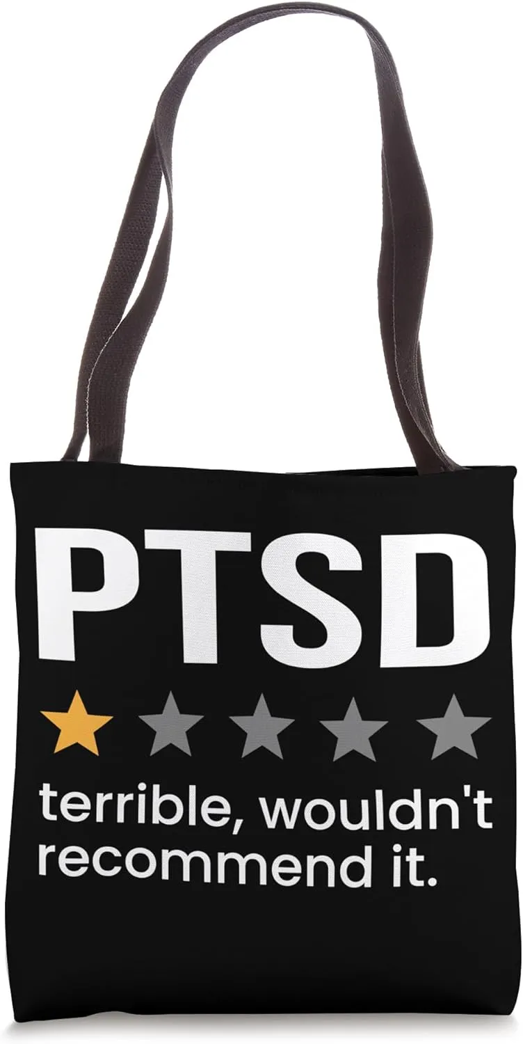 PTSD 1-Star Rating Post-traumatic Stress Disorder Awareness Tote Bag