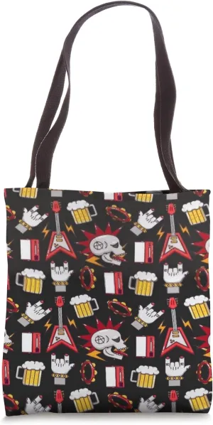 Punk Rock Icons Pattern Tote Bag
