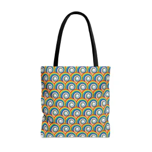 Rainbow Waves Tote Bag