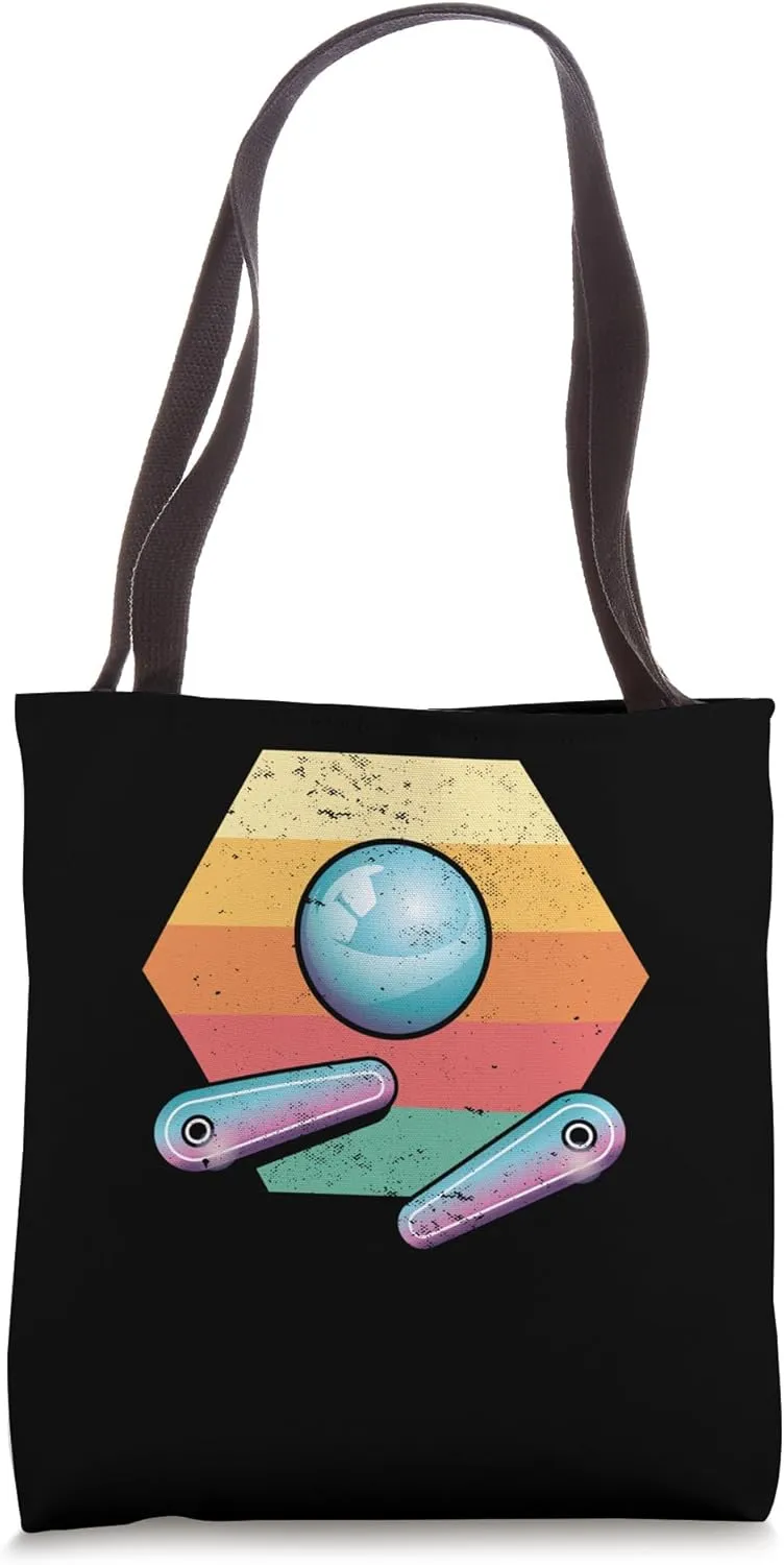 Retro Pinball Flippers Arcade Machine Pinball Wizard Player Tote Bag