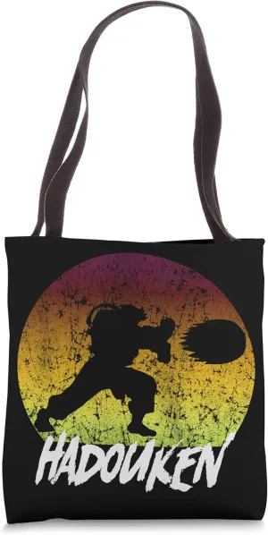Retro Vintage Hadouken Fighter 16 Bit 2 II - Black Tote Bag