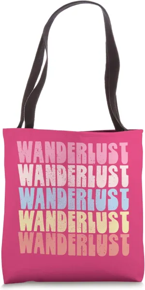 Retro wanderlust Rainbow, Bold Colorful Typography Tote Bag