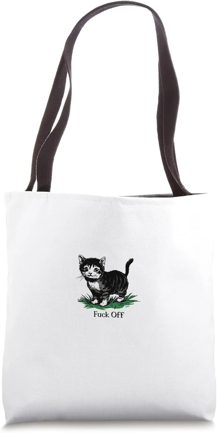 Ripple Junction Cute Kitten F Off Funny Cat Tote Bag
