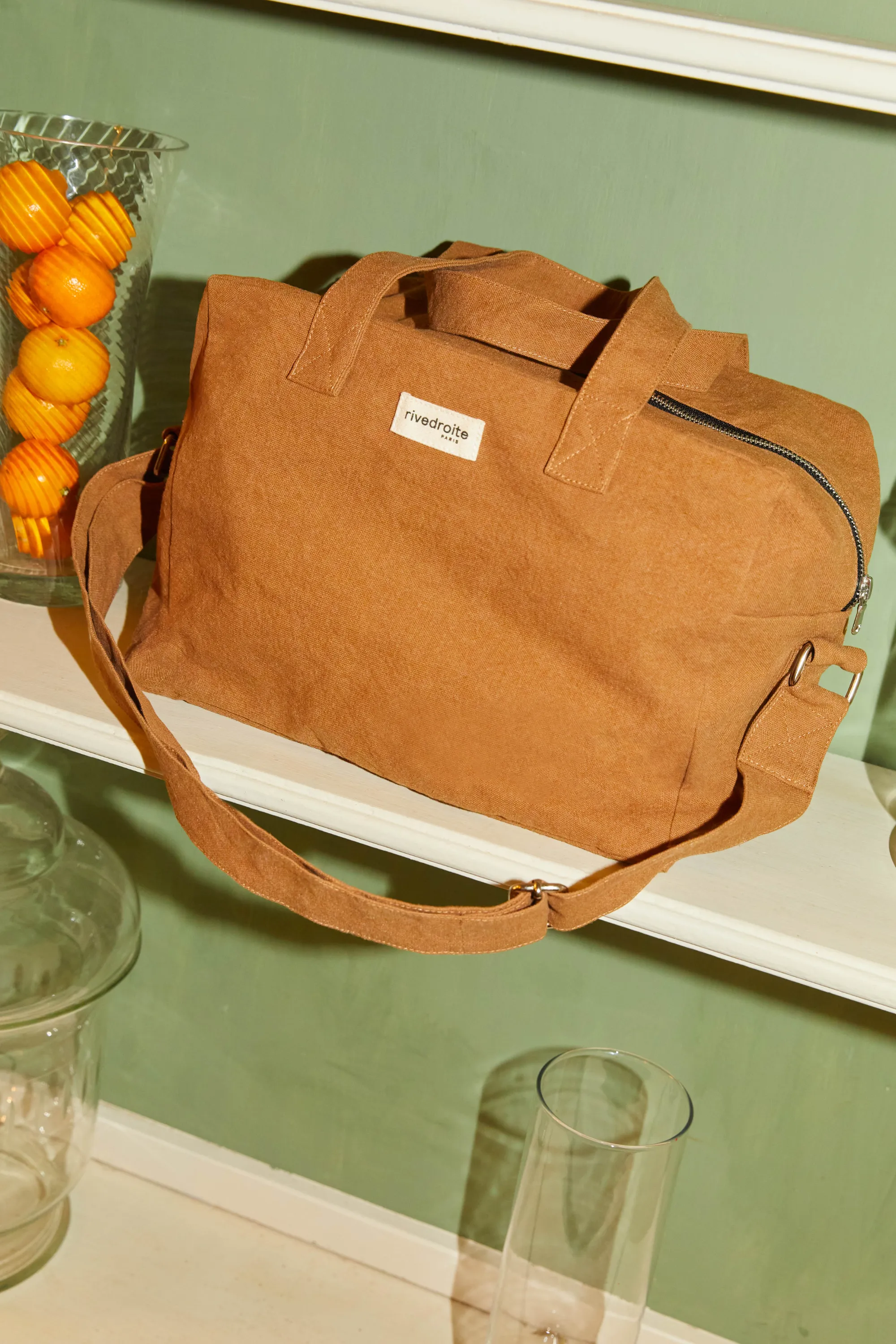 Sauval the city bag - Recycled cotton tobacco