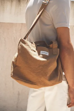 Sauval the city bag - Recycled cotton tobacco