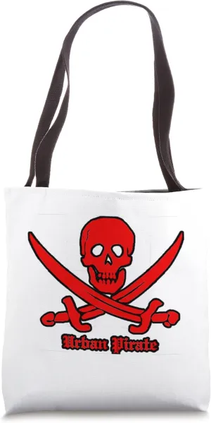 Sci Funk Urban Pirate Glitched Future Outlaw Cyber Rebellion Tote Bag