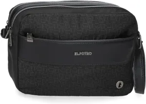 Shoulder Bag with Two compartments, Black