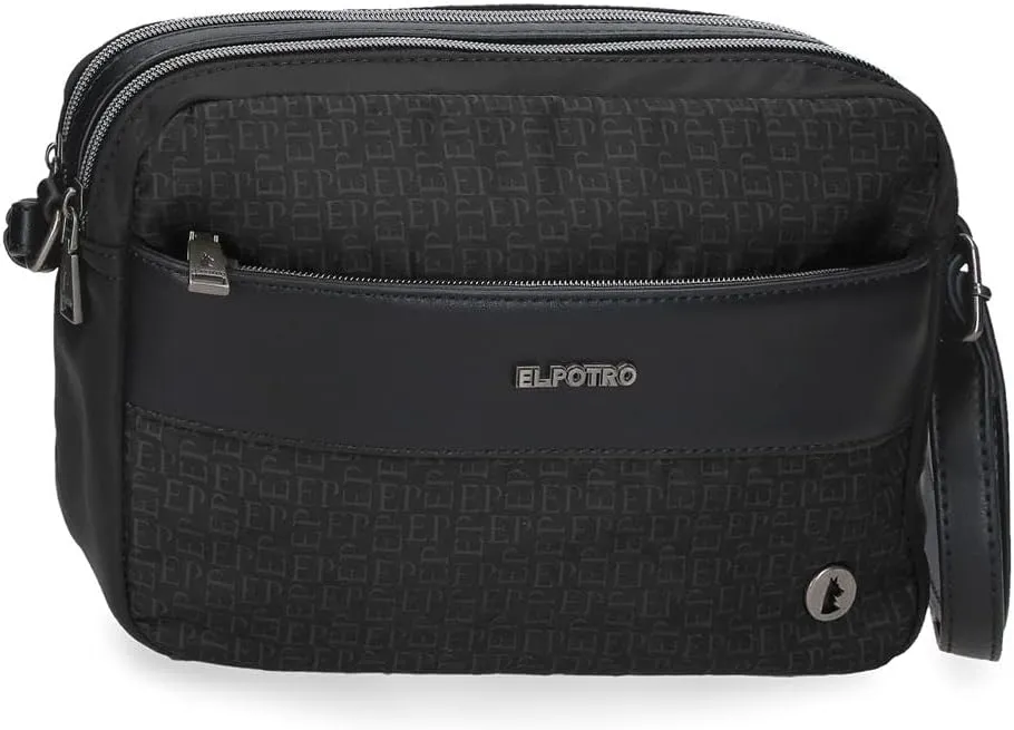 Shoulder Bag with Two compartments, Black