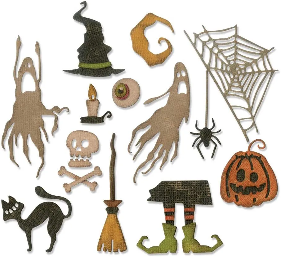 Sizzix Frightful Things Thinlits Die Set Tim Holtz, 17 Pack