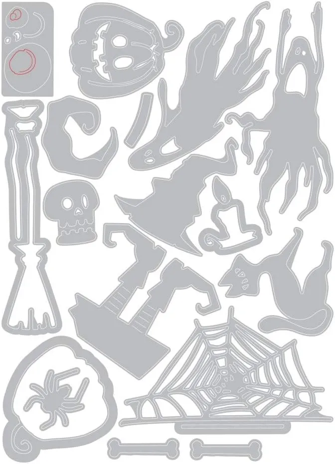 Sizzix Frightful Things Thinlits Die Set Tim Holtz, 17 Pack