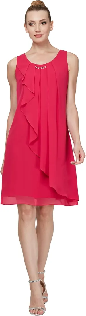 S.L. Fashions Women's Sleeveless Tier Dress