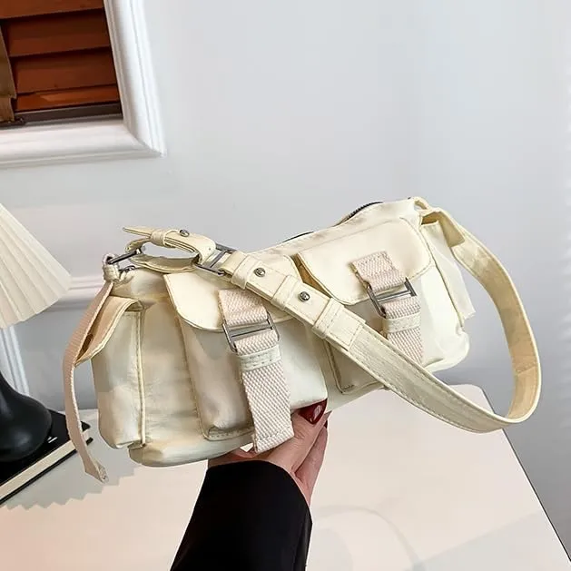 Small Casual Y2K Nylon Shoulder Bags Top Handle Women Purses And Handbags, Shoulder Bag Y2K Purse, Cute 90s Purse