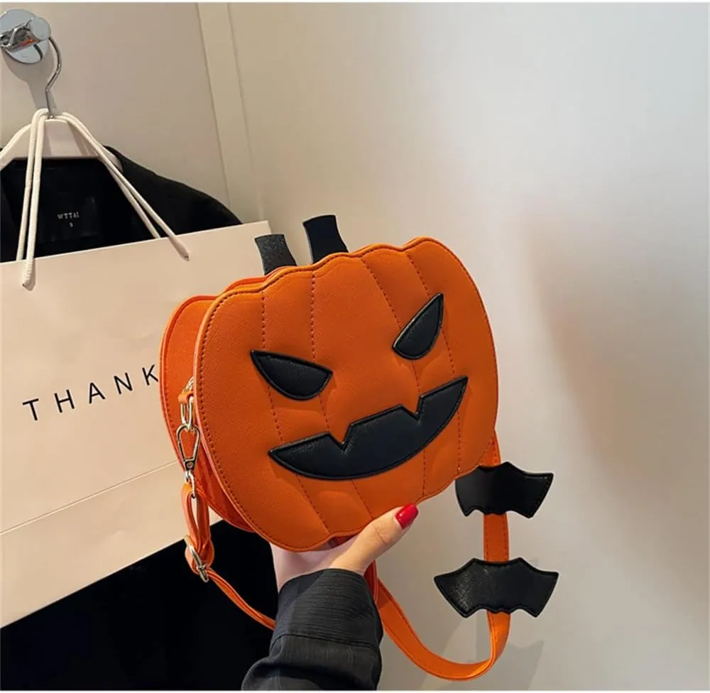 Small Spooky Pumpkin Purse - Halloween Crossbody Bag for Women, Stylish and Fun Halloween Accessories