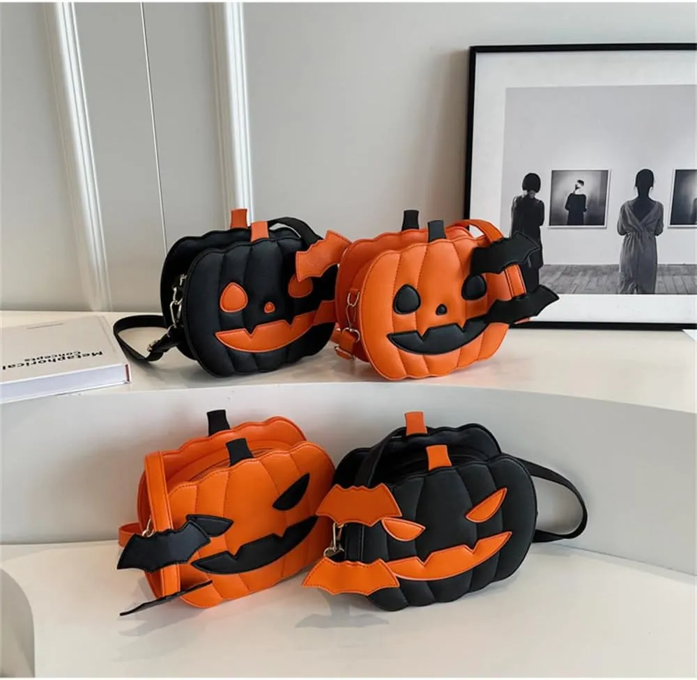 Small Spooky Pumpkin Purse - Halloween Crossbody Bag for Women, Stylish and Fun Halloween Accessories