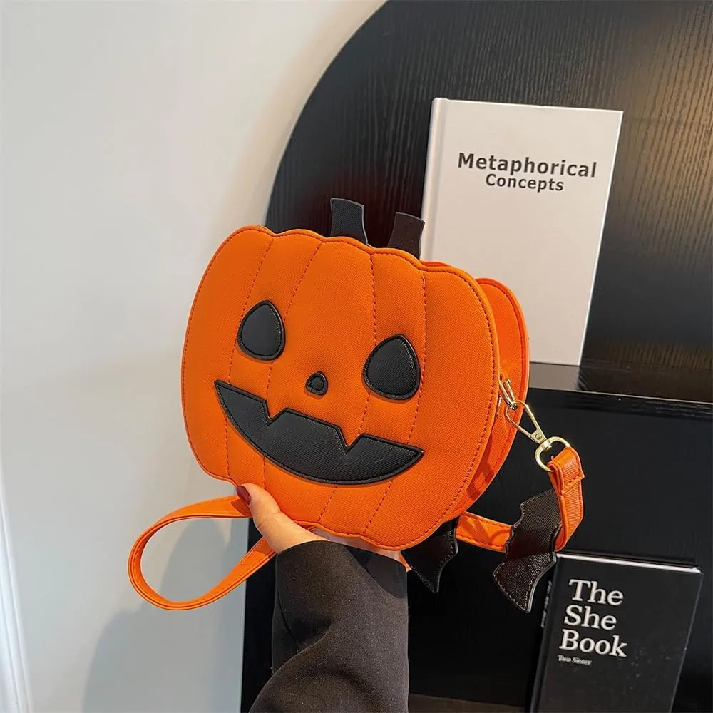 Small Spooky Pumpkin Purse - Halloween Crossbody Bag for Women, Stylish and Fun Halloween Accessories