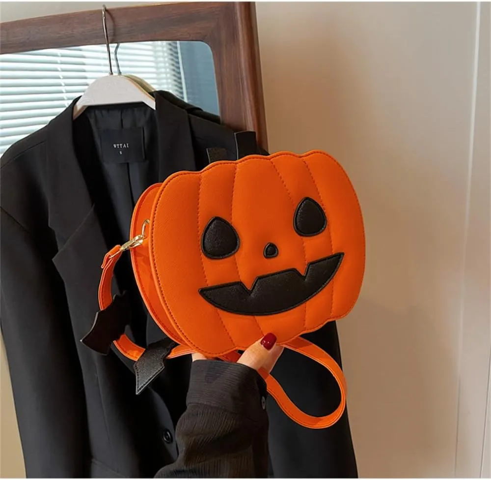 Small Spooky Pumpkin Purse - Halloween Crossbody Bag for Women, Stylish and Fun Halloween Accessories