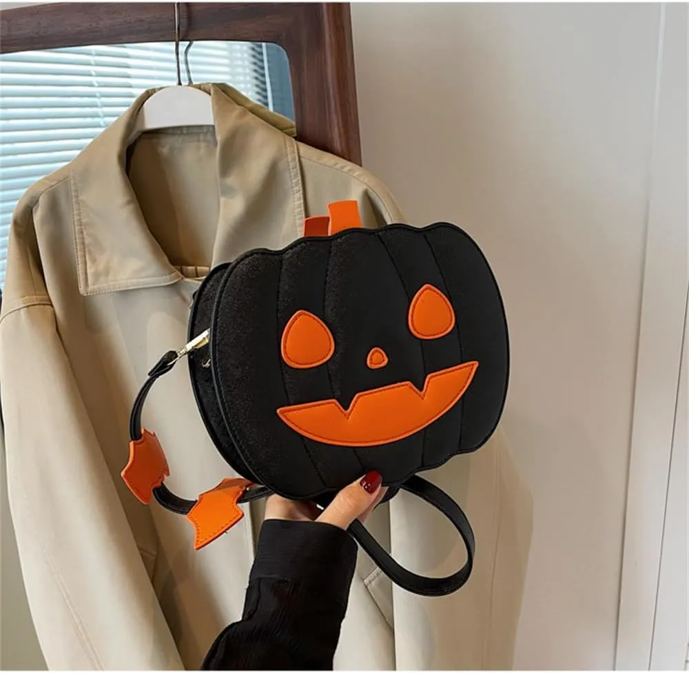 Small Spooky Pumpkin Purse - Halloween Crossbody Bag for Women, Stylish and Fun Halloween Accessories