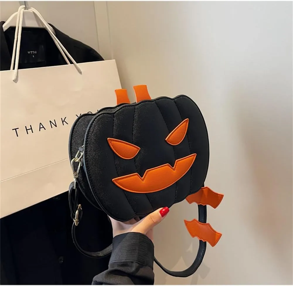Small Spooky Pumpkin Purse - Halloween Crossbody Bag for Women, Stylish and Fun Halloween Accessories
