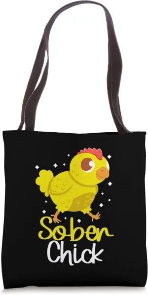 Sober Chick AA NA Narcotics Anonymous Sobriety Recovery Tote Bag