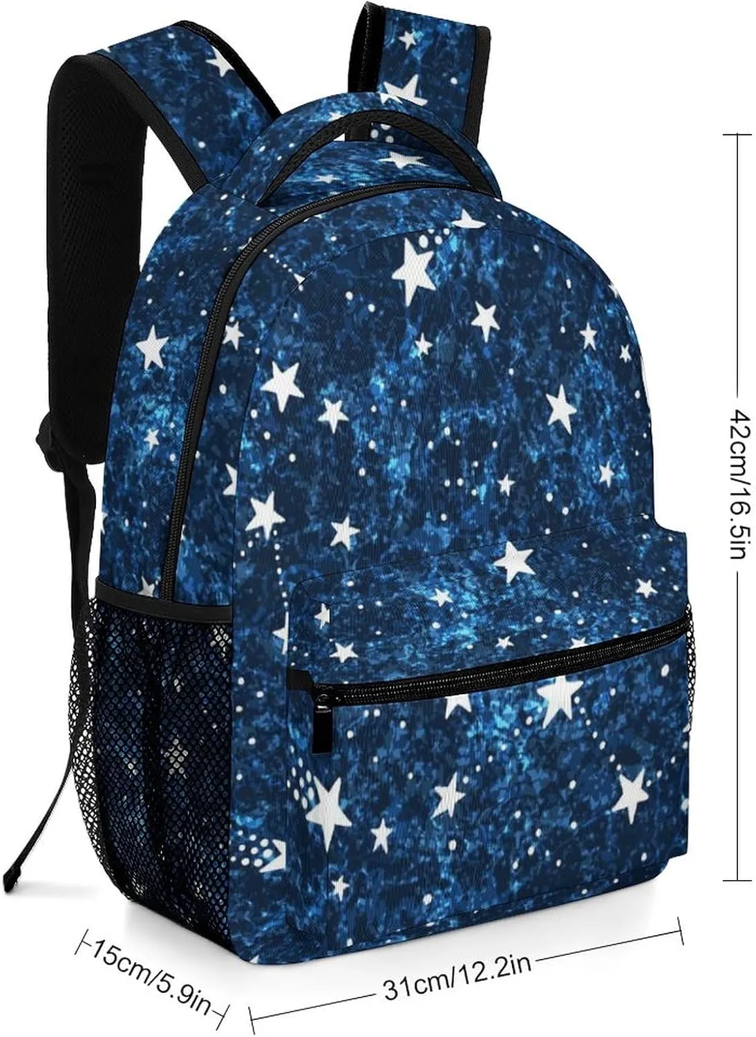 Space Constellations Star Backpack Astronomical Large computer Bags with Chest Strap,Lightweight Casual Daypack for Women Men Hiking Travel Work and Business 16 Inch