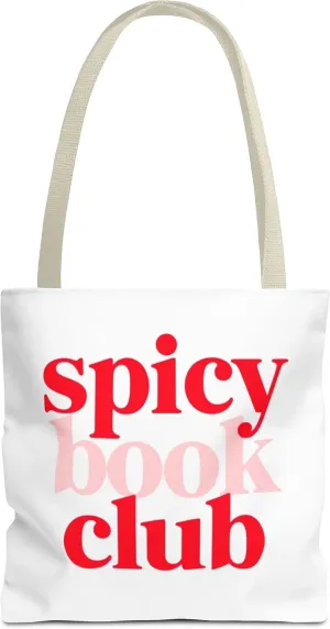 Spicy Book Club Tote Bag, Book Lover, Spicy Reads, Bookworm, Trendy Tote, Funny Book Club Accessories